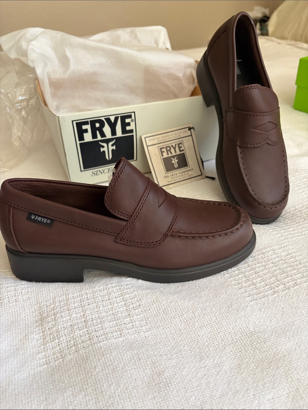 Frye Missy Loafers, Brown Size 7.5 NWB - Picture 3 of 6